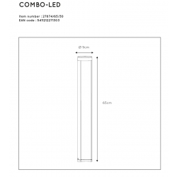 COMBO SŁUPEK OGRODOWY  65cm        27874/65/30   LUCIDE